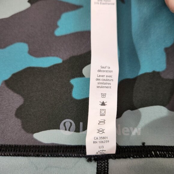 Lululemon Wunder Under High Rise Tight Heritage 365 Camo Tidewater Teal Women 18 - Picture 12 of 12
